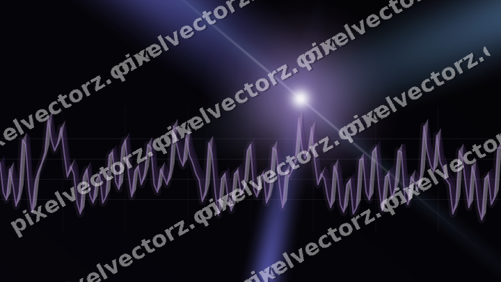 Glowing neon chart background in purple and blue