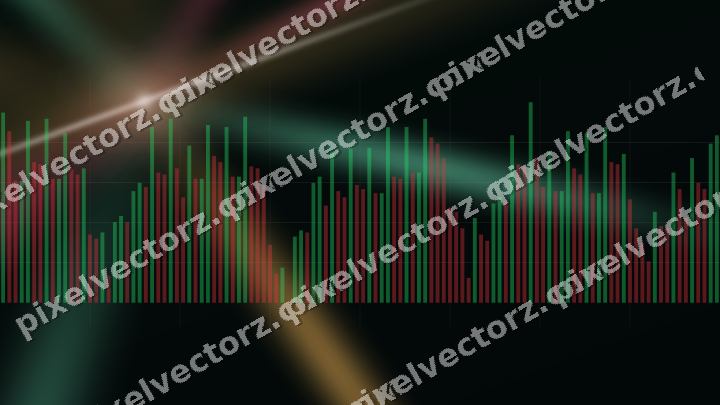 Glowing neon chart background in pink and amber