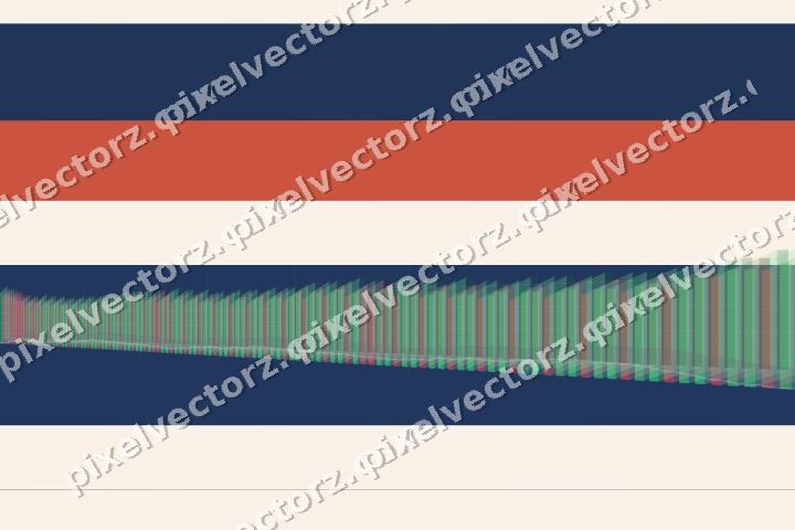 Glowing neon chart background in blue and red