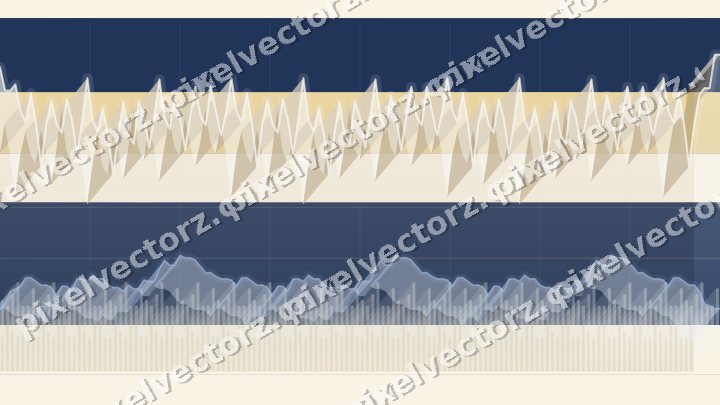 Glowing neon chart background in blue and amber