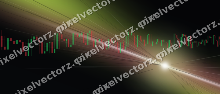 Glowing neon chart background in lime and amber
