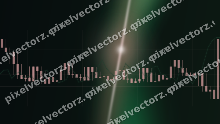 Glowing neon chart background in red and green