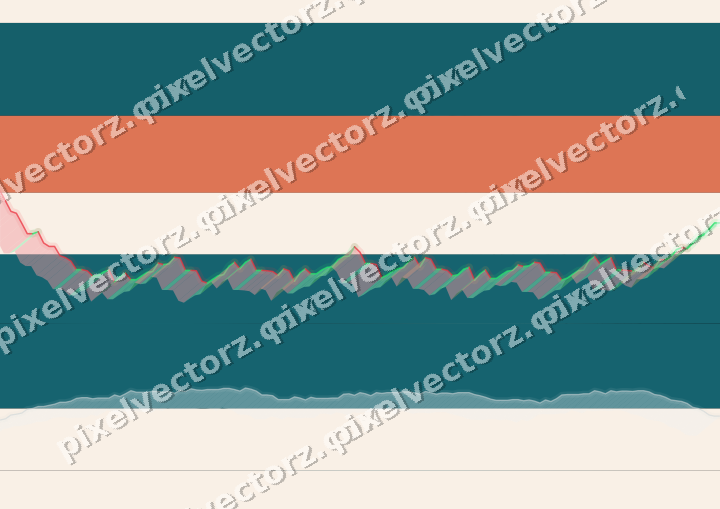 Glowing neon chart background in teal and orange