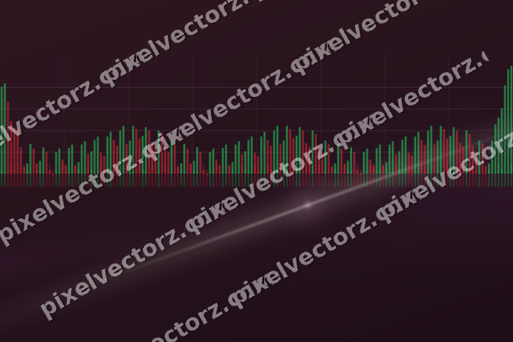 Glowing neon chart background in dark magenta and amber