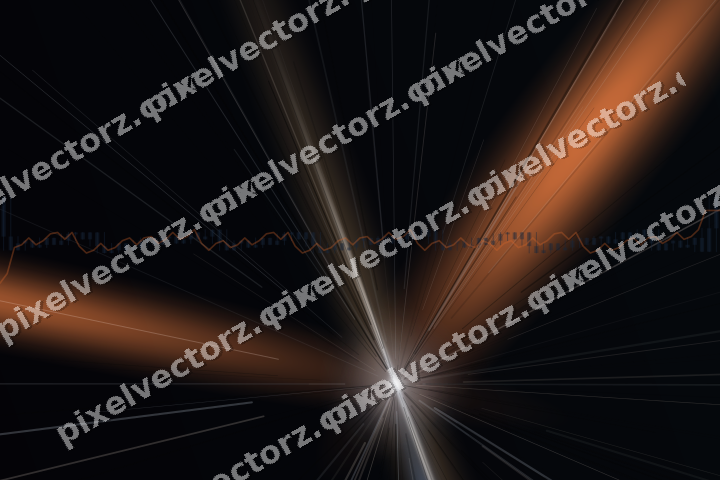 Glowing neon chart background in blue and orange