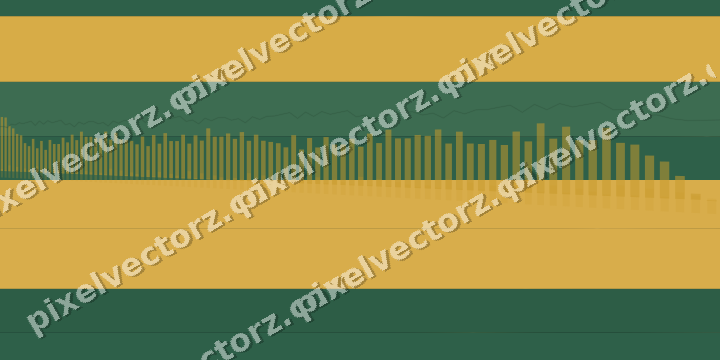 Glowing neon chart background in amber and dark green
