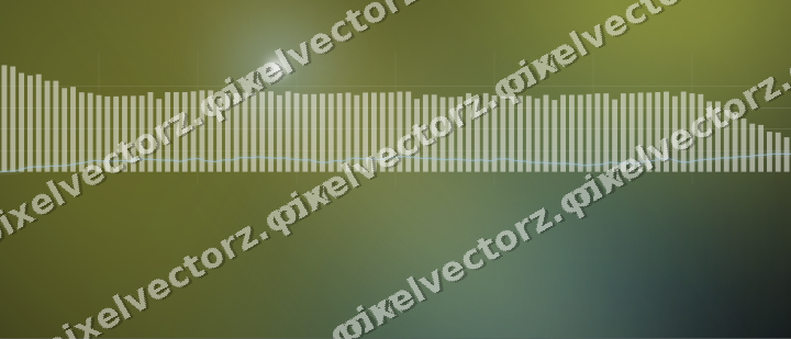 Glowing neon chart background in blue and yellow