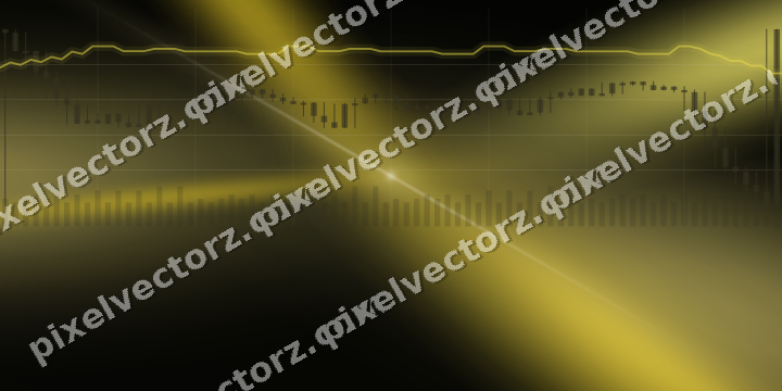 Glowing neon chart background in amber and yellow