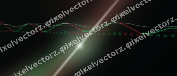 Glowing neon chart background in green and red