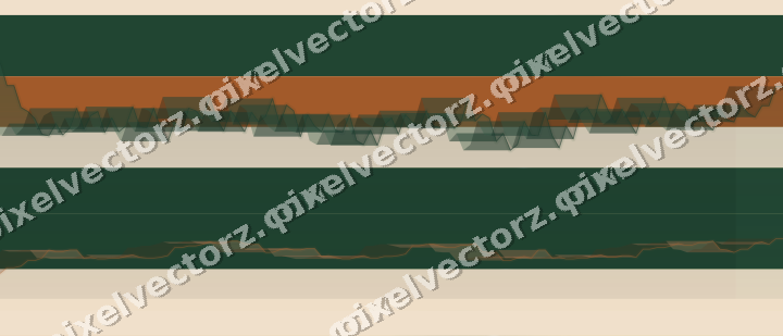 Soft pastel chart background in dark green and orange