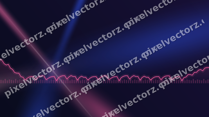 Glowing neon chart background in pink and blue