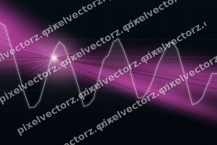 Glowing neon chart background in magenta and purple