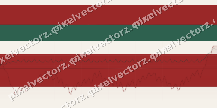 Glowing neon chart background in red and green