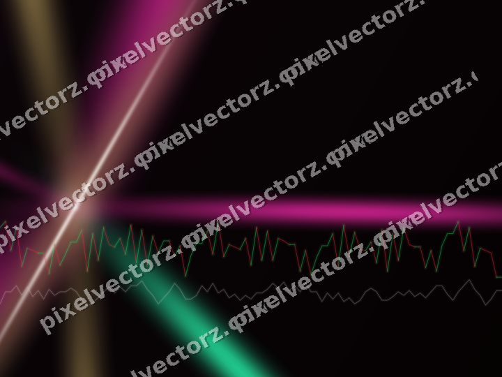 Glowing neon chart background in magenta and pink