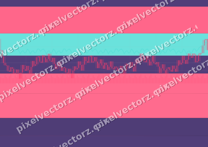 Glowing neon chart background in pink and amber