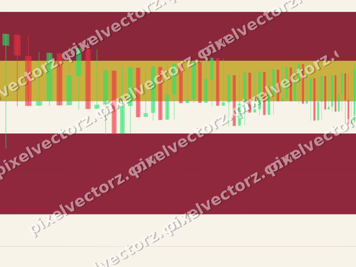 Glowing neon chart background in pink and red
