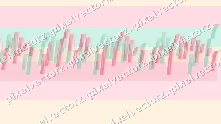 Glowing neon chart background in pink and amber
