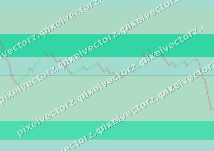 Glowing neon chart background in green and teal