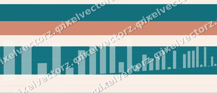Glowing neon chart background in teal and orange