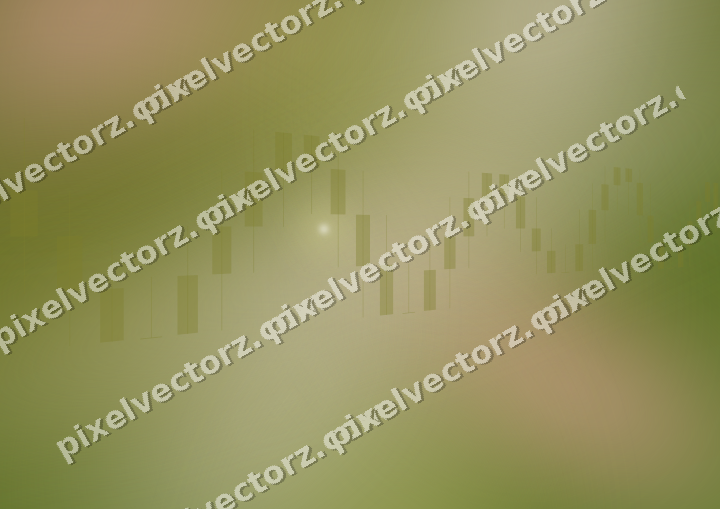 Glowing neon chart background in yellow and red