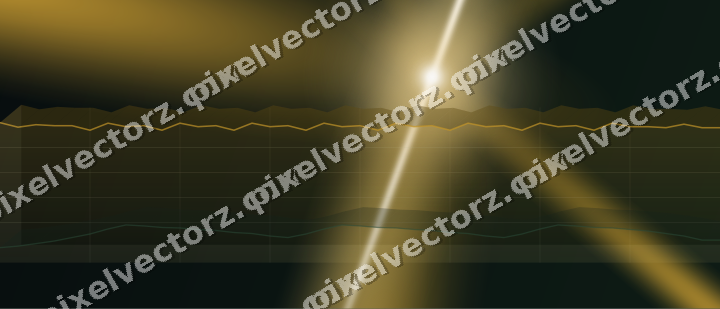 Glowing neon chart background in amber and green