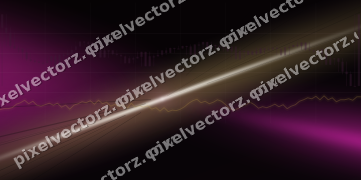 Glowing neon chart background in magenta and amber