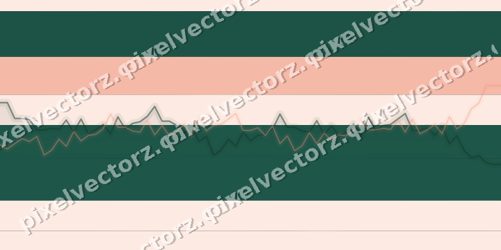 Glowing neon chart background in green and orange