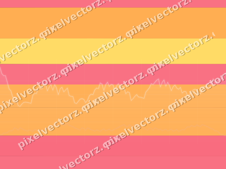 Glowing neon chart background in orange and amber