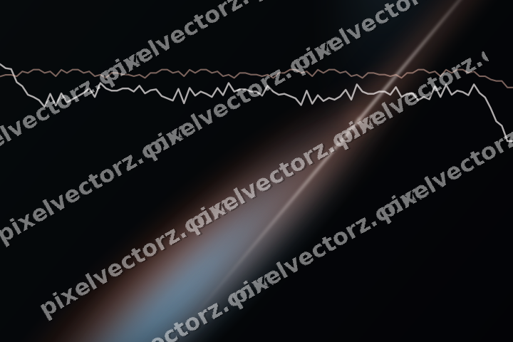 Glowing neon chart background in orange and cyan