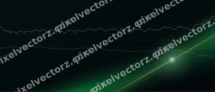 Glowing neon chart background in green and lime