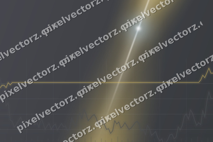 Glowing neon chart background in amber and grey
