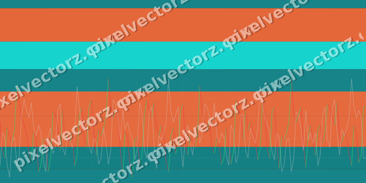 Glowing neon chart background in orange and teal