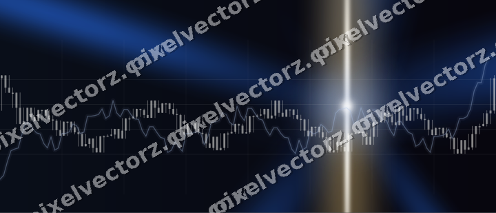 Glowing neon chart background in blue and amber