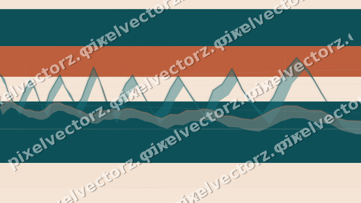 Soft pastel chart background in dark teal and orange