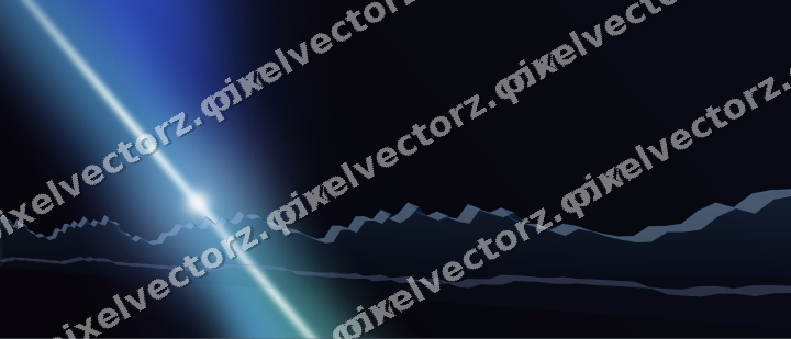 Glowing neon chart background in blue and cyan