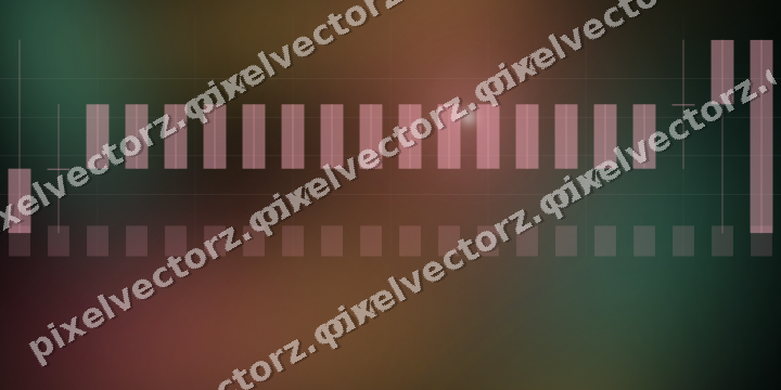 Glowing neon chart background in pink and amber