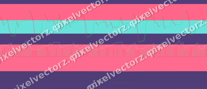 Glowing neon chart background in pink and amber