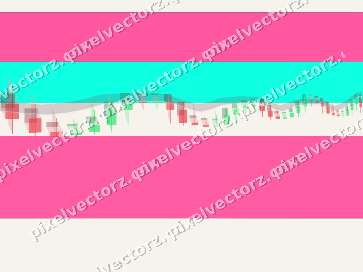 Glowing neon chart background in pink and orange