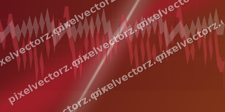 Glowing neon chart background in red and pale lime