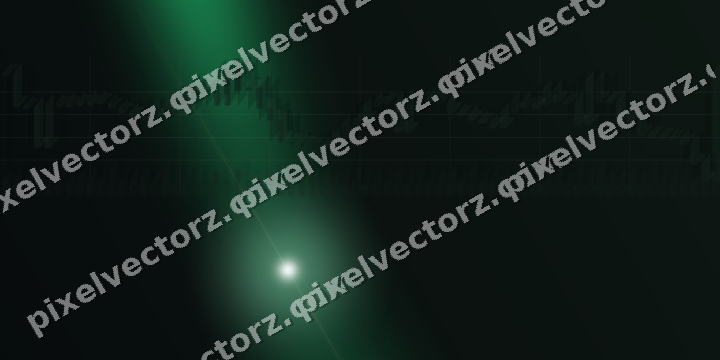 Glowing neon chart background in green and amber