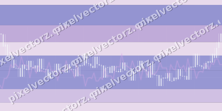 Glowing neon chart background in purple and blue