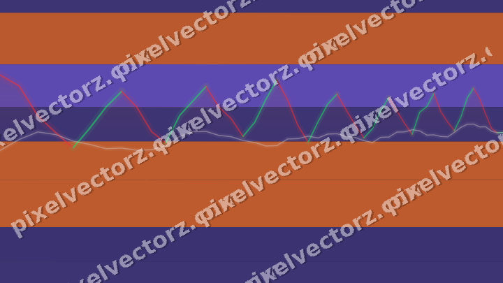 Glowing neon chart background in orange and blue