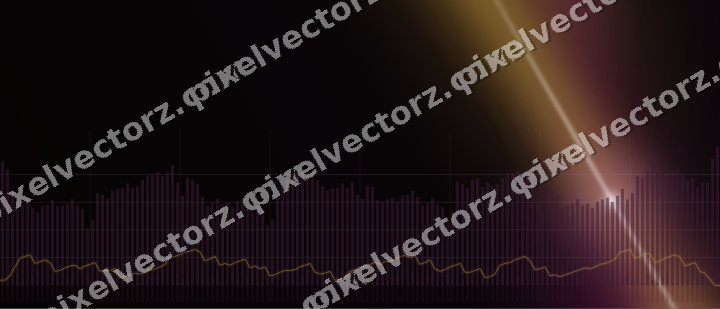 Glowing neon chart background in magenta and amber