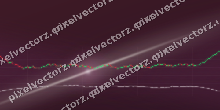 Glowing neon chart background in dark magenta and pink