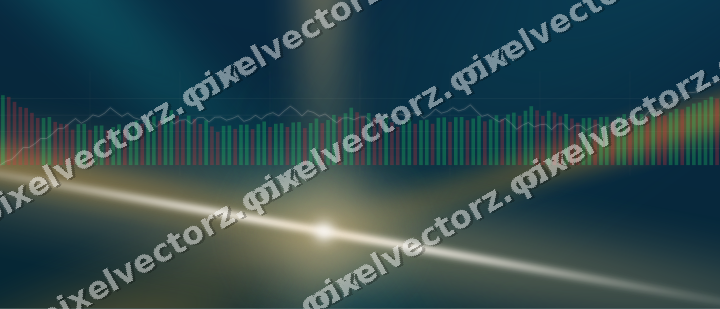 Glowing neon chart background in amber and dark teal