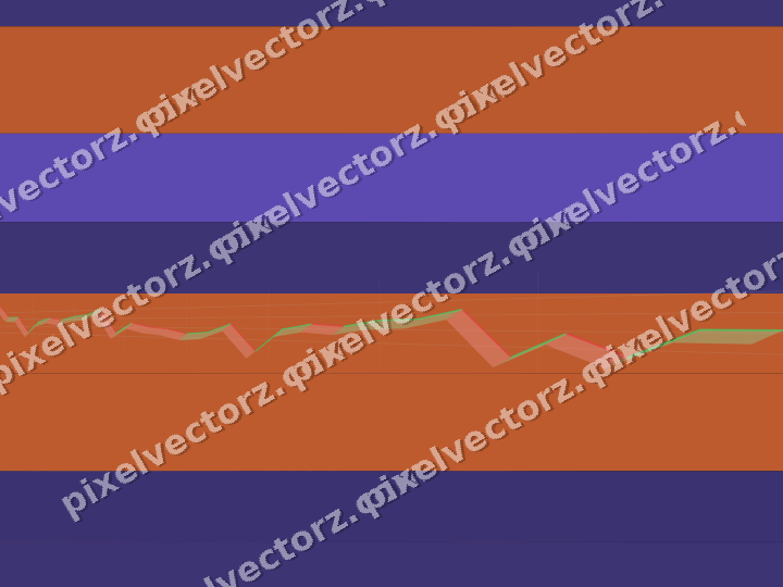 Glowing neon chart background in orange and blue