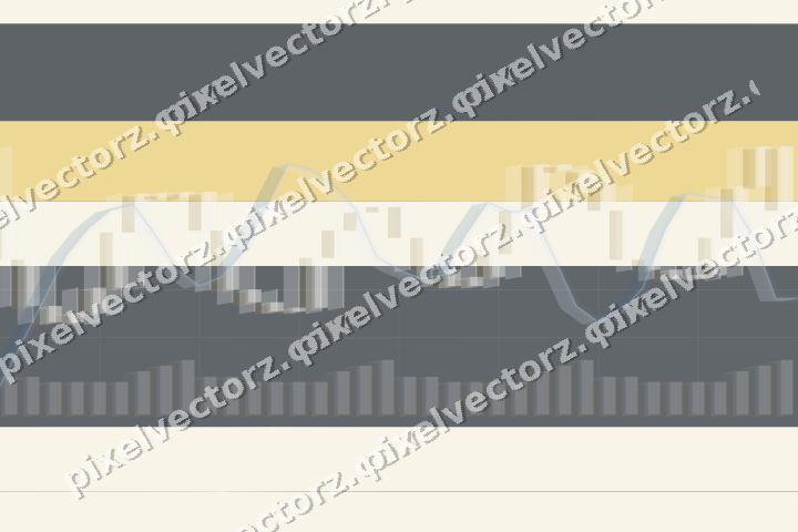 Glowing neon chart background in amber and grey