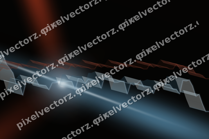 Glowing neon chart background in cyan and red