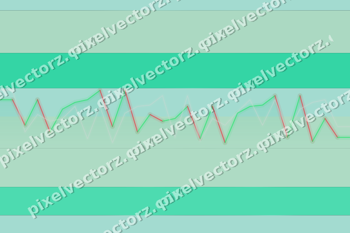 Glowing neon chart background in green and teal