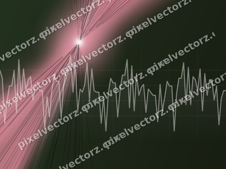 Glowing neon chart background in pink and dark lime